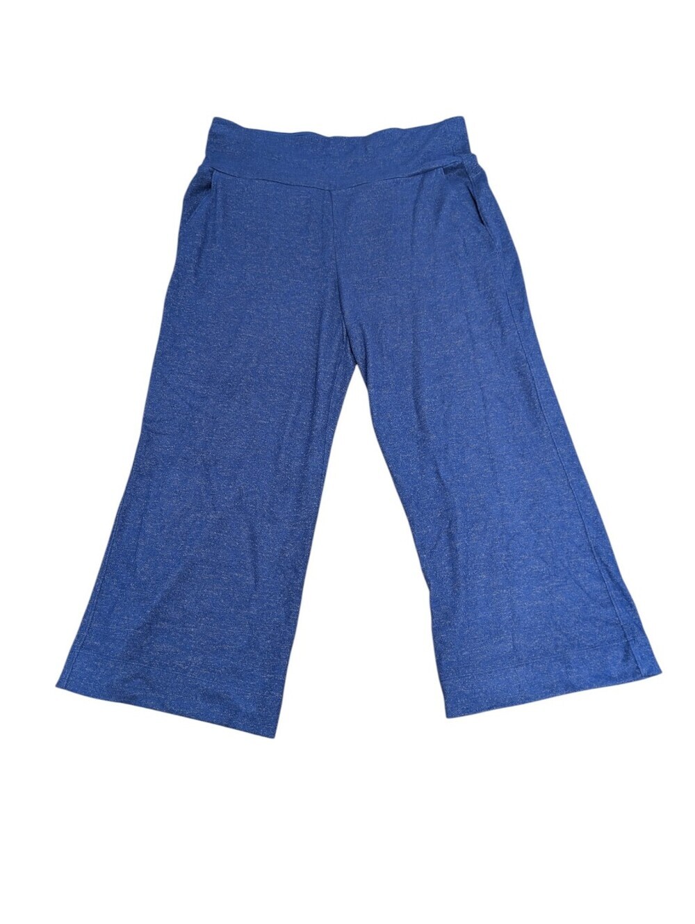 CAbi Women's Wide Leg Blue Soft Cuddle Crop Pants (XL) 4447